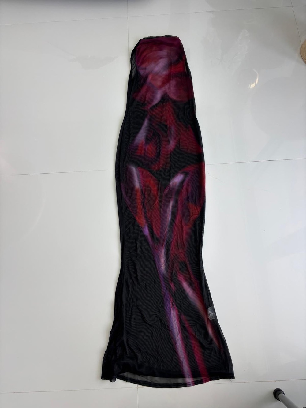 Boohoo x Kourtney Kardashian Barker Mesh Ombré Maxi Dress